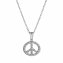 Halskette Boho Peace mit Kette 42+3cm 925 Silber Zirkonia weiss günstig online kaufen