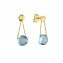 Ohrring 375/- Gelbgold Blautopas (beh) - 1