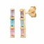 Ohrstecker 925 Sterling Silber gelb vergoldet Baguette Zirkonia Pastell günstig online kaufen