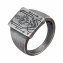 Ring 925 Silber Siegelring matt oxidiert Tattoo Motiv günstig online kaufen