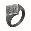 Ring 925 Silber Siegelring Raute matt oxidiert Tattoo Motiv günstig online kaufen