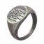 Ring 925 Silber Siegelring Kreis matt oxidiert Tattoo Motiv günstig online kaufen