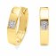 Ohrringe Gold 585 mit 6 Brillanten zus. 0,03ct. - 1