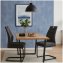 Modernes 2er Set Schwingstühle Dunkelgrau mit elegantem Design - 1