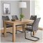 Modernes 4er Set hellbraune Schwingstühle für Esszimmer und Küche - 1