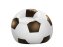 Fußball-Sitzball Kunstleder weiß/braun Ø 90 cm linke - 1