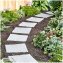 Kunststoff Gehwegplatten Steinoptik 30x30 cm 4er Set Gartenplatten mit Struktur - 1