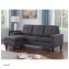 Polstercouch mit variabler Ottomane Reva Grau - 1