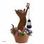 Gartenstecker Katze mit Lampe Metall Rostoptik Gartendeko mit Laterne - 1