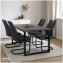 Modernes 4er Set dunkelgraue Schwingstühle für Esszimmer und Küche - 1