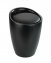 Hocker Mod. Candy Black matt, mit abnehmbarem Wäschesammler - 1