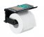 Toilettenpapierhalter mit Ablage Classic Plus Black, mit hochwertigem Rostschutz - 1