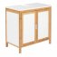 Waschbeckenunterschrank Mod. Finja, Waschbecken-Unterregal aus Bambus/MDF - 1