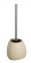 WC-Garnitur Mod. Pion Beige Keramik, WC-Bürste mit Silikon-Bürstenkopf - 1