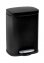 Treteimer Mod. Leno, Schwarz 5 L, Easy-Close Absenkautomatik - 1