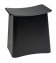 2in1 Badhocker Mod. Wing Schwarz Matt, Badhocker mit herausnehmbarem Wäschesack - 1