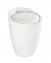 Hocker Mod. Candy White matt, mit abnehmbarem Wäschesammler - 1