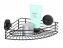 Vacuum-Loc® Eckablage Mod. Bari schwarz, Befestigen ohne bohren - 1