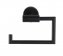 Toilettenpapierhalter Mod. Bosio Edelstahl Black matt ohne Deckel, rostfrei - 1