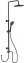 Duschsystem Watersaving Schwarz, bis zu 40 % Wasserersparnis - 1