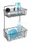 Vacuum-Loc® Wandregal 2 Etagen Mod. Bari Schwarz, Befestigen ohne bohren - 1
