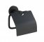 Toilettenpapierhalter Edelstahl Mod. Bosio Black matt mit Deckel, rostfrei - 1
