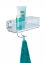 Vacuum-Loc® Wandablage mit Haken Mod. Quadro Edelstahl, Befestigen ohne bohren - 1