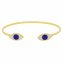 Armreif Messing  vergoldet "Sparkle Evil Eye" blau - 1
