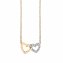 Collier 925/- Sterling Silber vergoldet  2 Herzen - 1