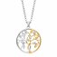 Anhänger mit Kette 925 Silber rhodiniert teils vergoldet Liebesbaum Zirkoni günstig online kaufen