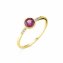 Ring Gold 585 mit 6x Brillant zus. 0,025ct. und Rhodolith - 1