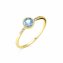 Ring Gold 585 mit 6x Brillant 0,025ct. und Blautopas (beh.) - 1