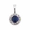 Anhänger Gold 585 mit 12x Brillant zus. 0,12ct. und Safir blau - 1