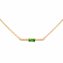Collier 925 Silber vergoldet grüner Glasstein und Zirkonia - 1