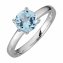 Ring Gold 585 mit Blautopas (beh.) Sky blue - 1