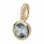 Anhänger Gold 585 mit 5x Brillant zus. 0,02ct. und Blautopas (beh.) - 1