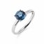 Ring Gold 585 mit Blautopas (beh.) London Blue - 1