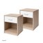 Nachtschrank mit 1 Schublade 2er-Set Nina Sonoma Weiß - 1