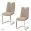 Schwingstuhl Taupe/Antikhellbraun 2er Set Emrys - 1