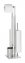 Stand WC-Garnitur Mod. Rivalta Edelstahl Matt, integrierter Toilettenpapierhalter - 1