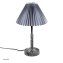 Tischlampe Grau Plissee Schirm - 1