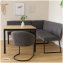 Eckbank 152 x 192 cm Schwarz Vemal kurzer Schenkel links - 1