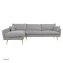Ecksofa Antonius Webstoff Grau links - 1
