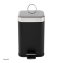 Treteimer eckig Jannik 3 Liter Schwarz Silber - 1