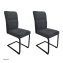 Schwingstuhl Liron Anthrazit 2er-Set - 1