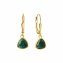 Ohrhänger 925 Sterling Silber vergoldet Malachit - 1