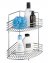 Eckwandablage Mod. Milano mit 2 Etagen, Chrom - 1