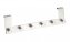 Türgarderobe Edelstahl Mod. Celano, 6 Haken, für Türfalzstärken bis 2 cm - 1