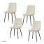 Esszimmerstuhl 4er Set Creme Mesa - 1