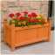 Holz-Pflanzkasten in Braun Blumenkübel für Garten, Terrasse und Balkon - 1